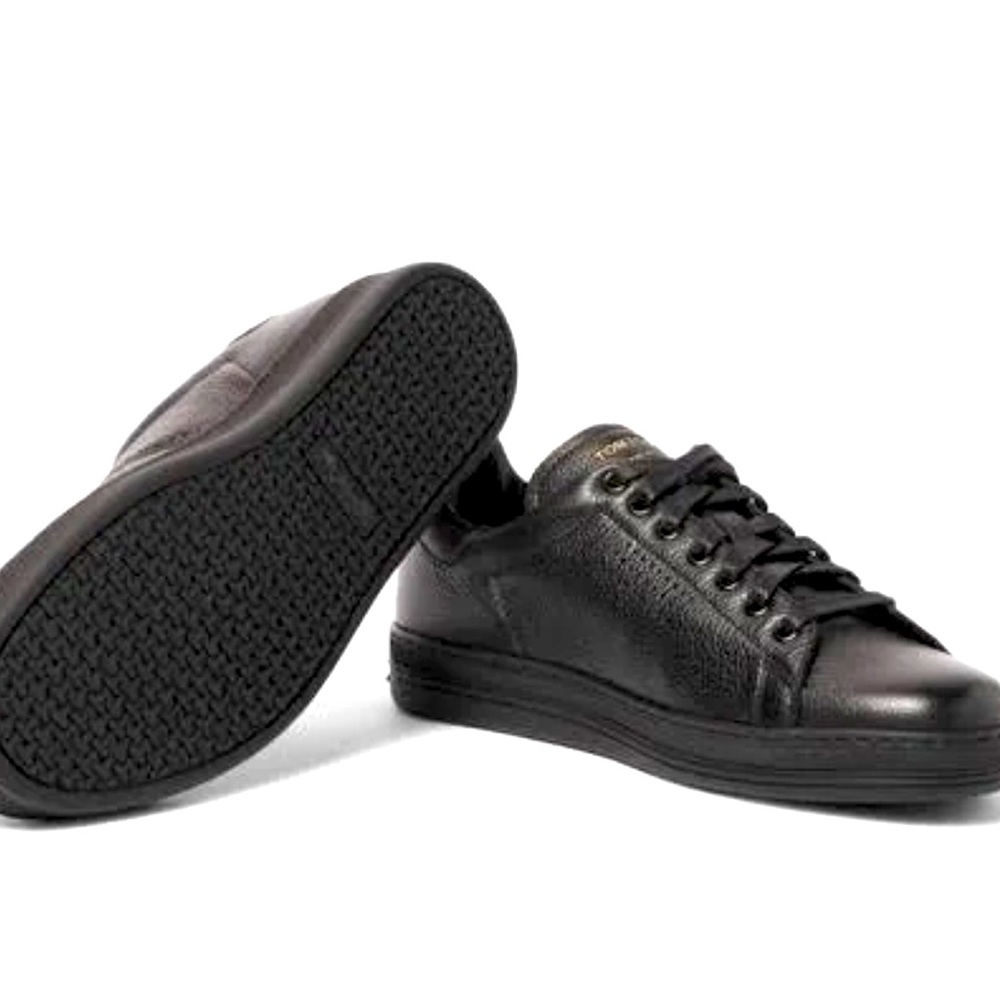 TOM FORD WARWICK GRAINED LEATHER SNEAKER